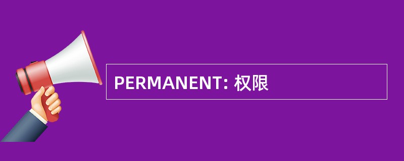 PERMANENT: 权限