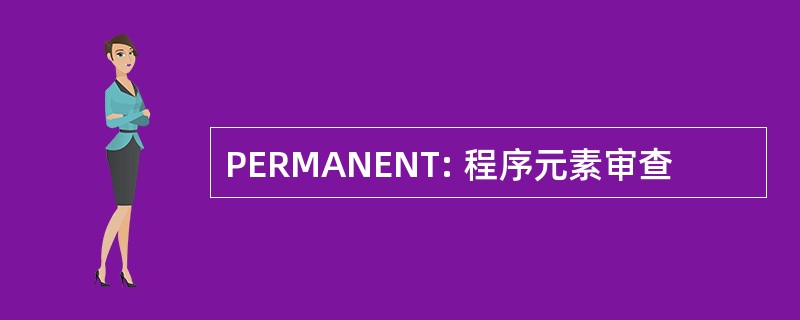 PERMANENT: 程序元素审查