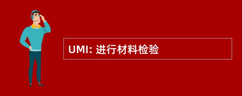 UMI: 进行材料检验