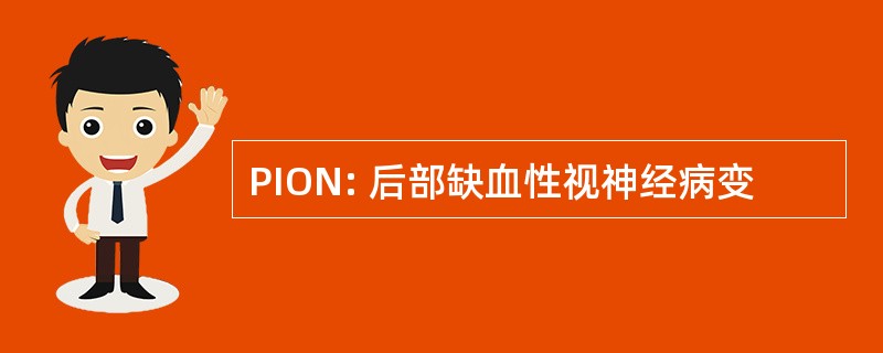 PION: 后部缺血性视神经病变