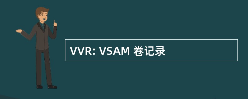 VVR: VSAM 卷记录