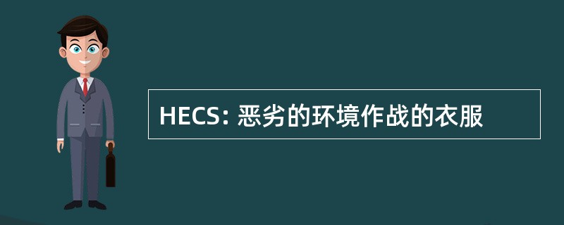 HECS: 恶劣的环境作战的衣服