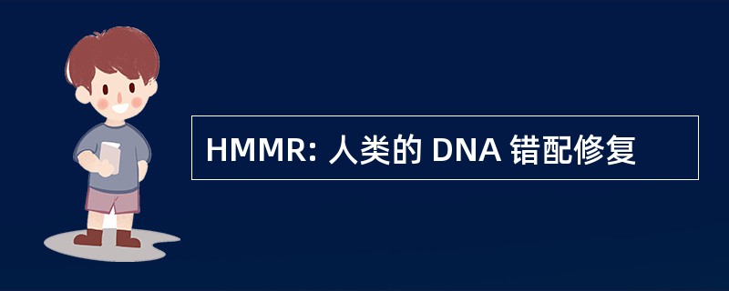 HMMR: 人类的 DNA 错配修复