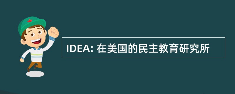 IDEA: 在美国的民主教育研究所