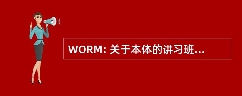 WORM: 关于本体的讲习班： 推理和模块化