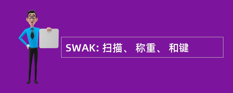 SWAK: 扫描、 称重、 和键