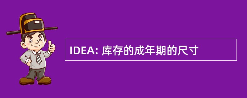 IDEA: 库存的成年期的尺寸