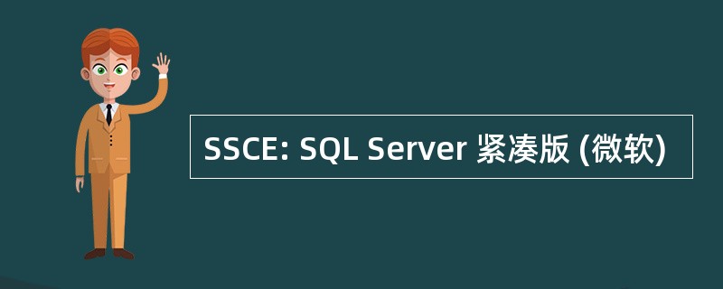 SSCE: SQL Server 紧凑版 (微软)