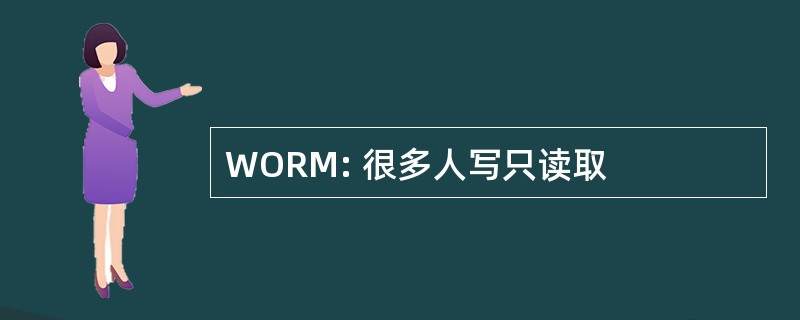 WORM: 很多人写只读取