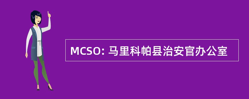 MCSO: 马里科帕县治安官办公室