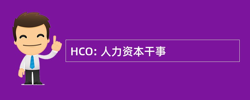 HCO: 人力资本干事