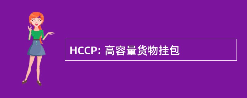 HCCP: 高容量货物挂包