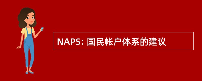 NAPS: 国民帐户体系的建议