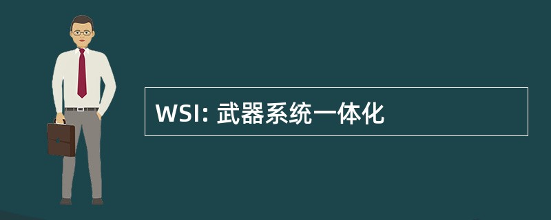 WSI: 武器系统一体化