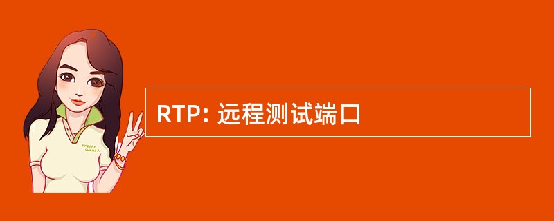 RTP: 远程测试端口