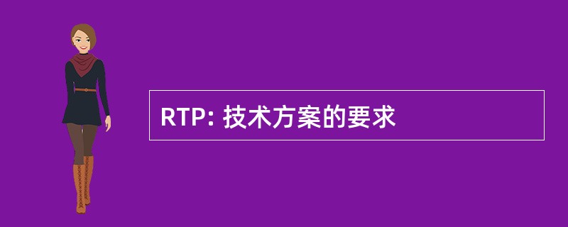 RTP: 技术方案的要求