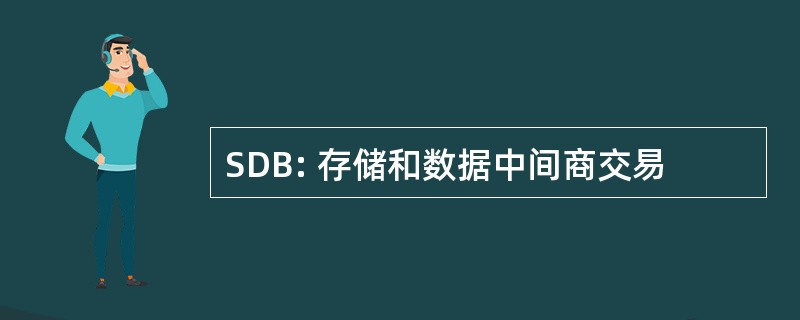 SDB: 存储和数据中间商交易