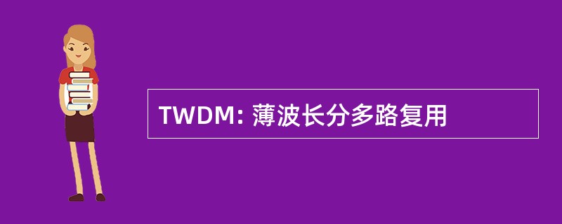 TWDM: 薄波长分多路复用