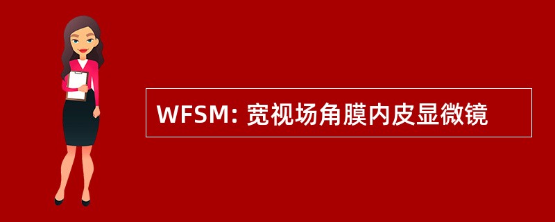 WFSM: 宽视场角膜内皮显微镜