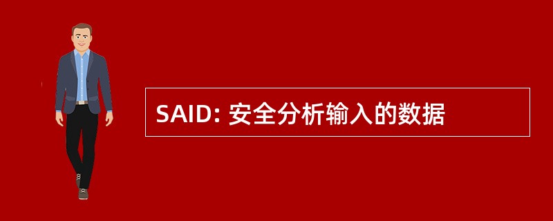 SAID: 安全分析输入的数据