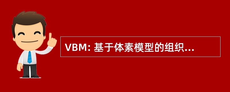 VBM: 基于体素模型的组织形态学研究