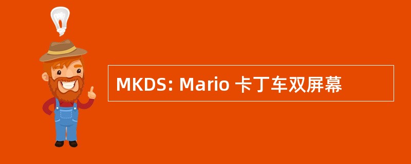 MKDS: Mario 卡丁车双屏幕