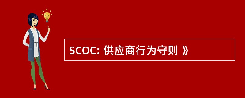 SCOC: 供应商行为守则 》