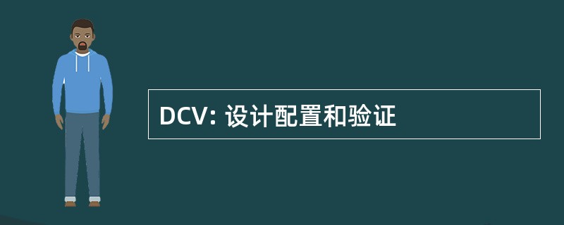 DCV: 设计配置和验证