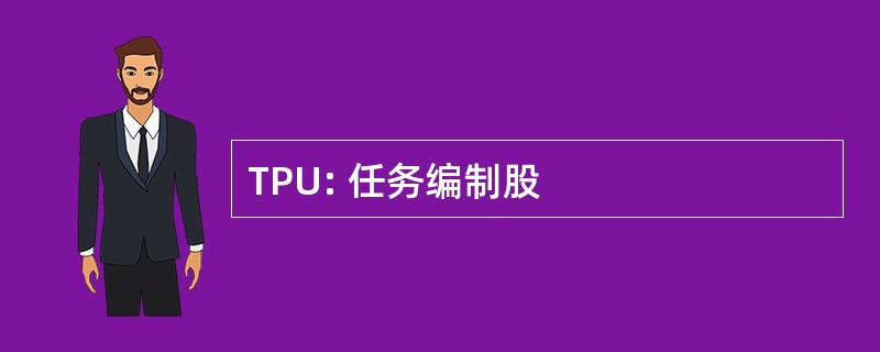 TPU: 任务编制股