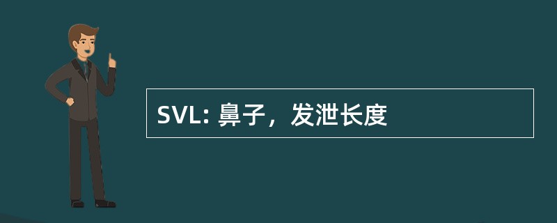 SVL: 鼻子，发泄长度