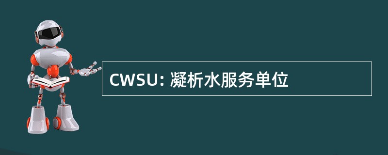 CWSU: 凝析水服务单位