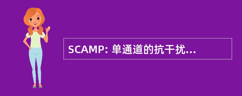 SCAMP: 单通道的抗干扰单兵便携式终端