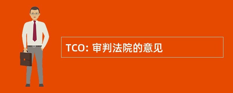 TCO: 审判法院的意见