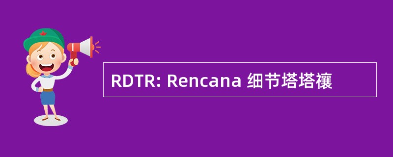 RDTR: Rencana 细节塔塔禳