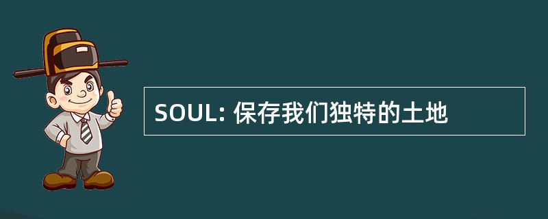 SOUL: 保存我们独特的土地