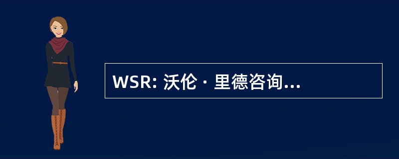 WSR: 沃伦 · 里德咨询集团有限责任公司