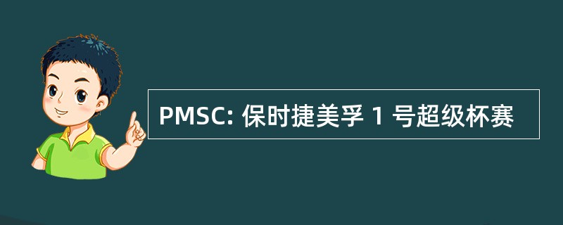 PMSC: 保时捷美孚 1 号超级杯赛