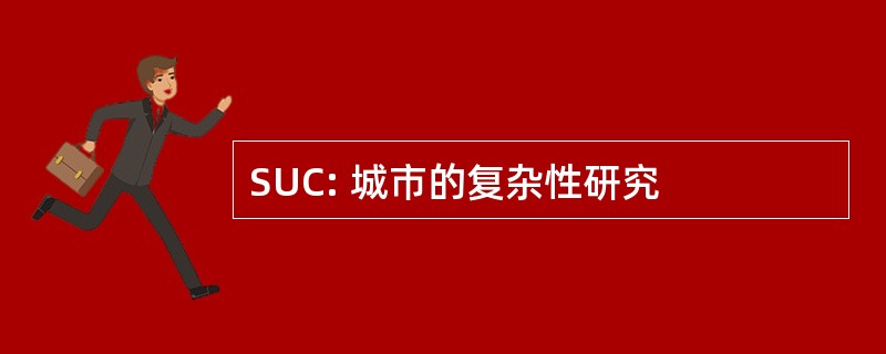 SUC: 城市的复杂性研究