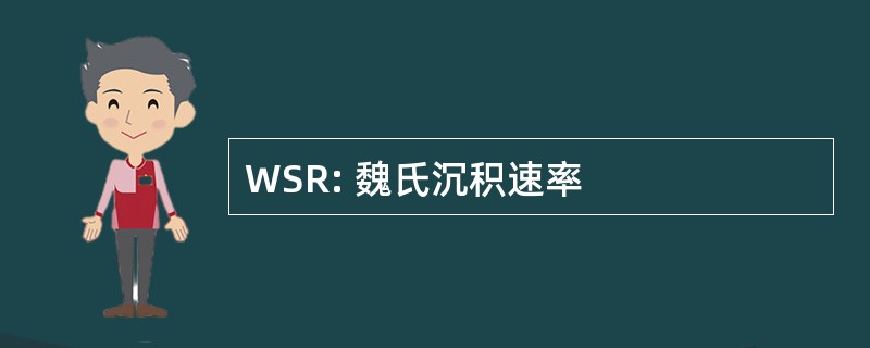 WSR: 魏氏沉积速率