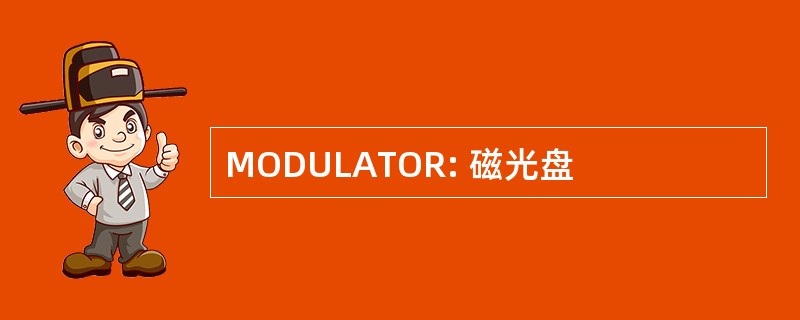 MODULATOR: 磁光盘