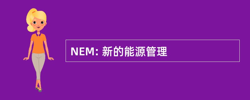 NEM: 新的能源管理