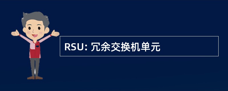 RSU: 冗余交换机单元