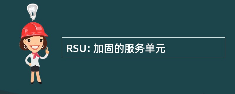 RSU: 加固的服务单元