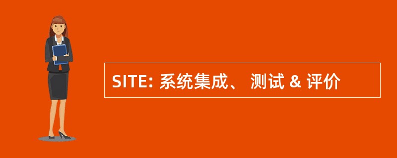 SITE: 系统集成、 测试 & 评价