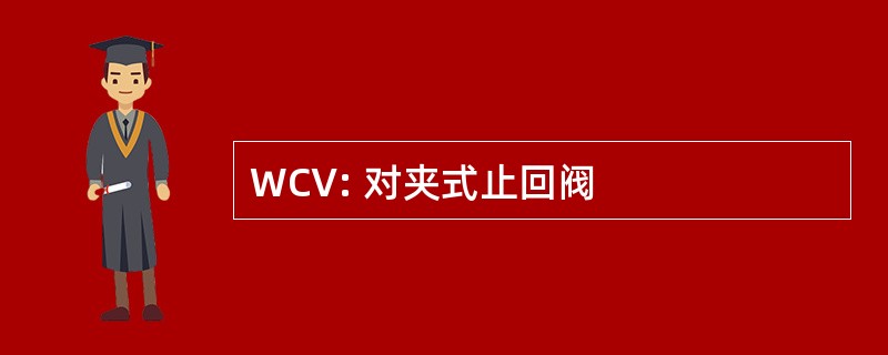 WCV: 对夹式止回阀