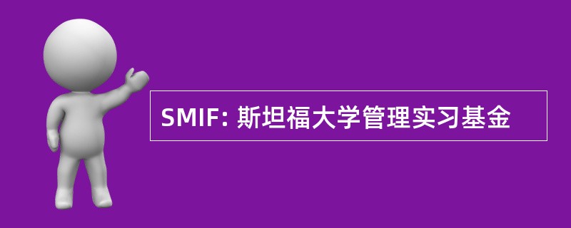 SMIF: 斯坦福大学管理实习基金