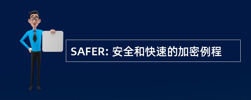 SAFER: 安全和快速的加密例程