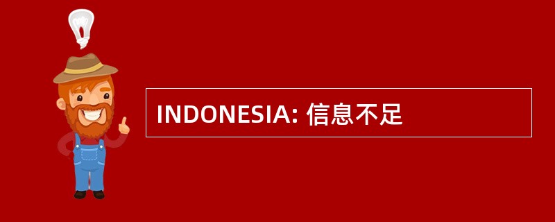 INDONESIA: 信息不足