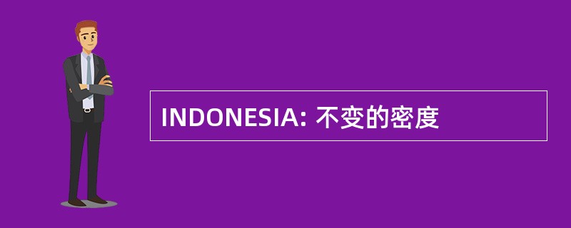 INDONESIA: 不变的密度