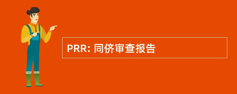 PRR: 同侪审查报告